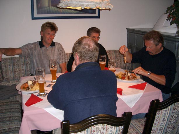 Abendessen in Schattwald - mit Walter